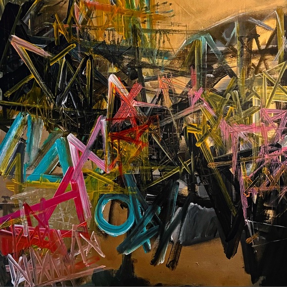 Original wall art print of paint in canvas fine art street art abstract painting - Picture 1 of 1